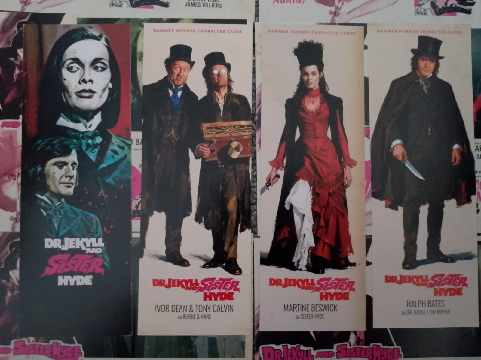 Dr Jekyll And Sister Hyde Hammer Horror. 6 Glossy 8x6ins Lobby Cards/4 Bookmarks, image 2