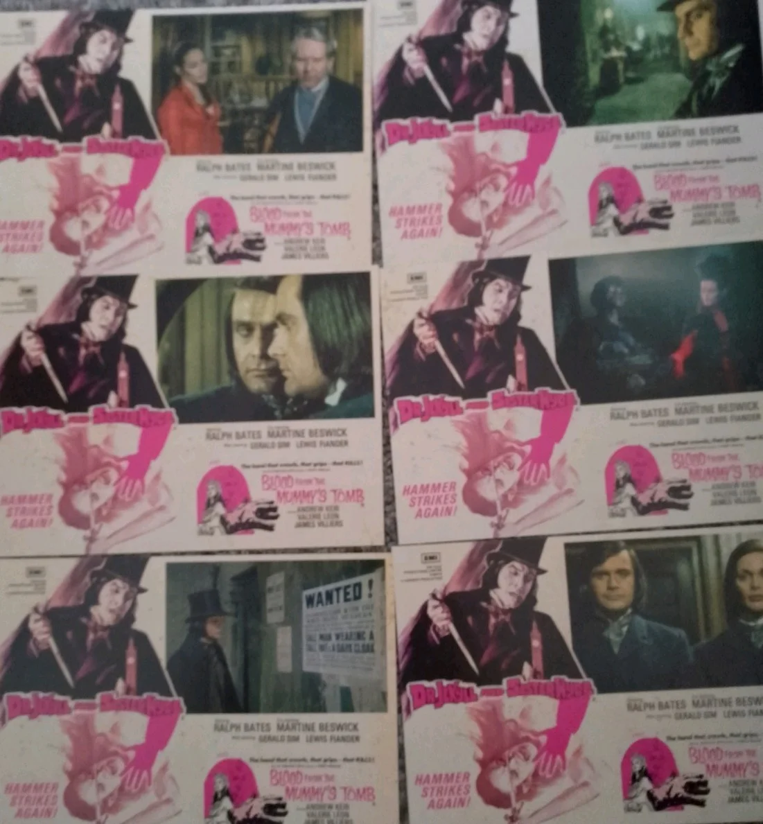 Dr Jekyll And Sister Hyde Hammer Horror. 6 Glossy 8x6ins Lobby Cards/4 Bookmarks, image 3