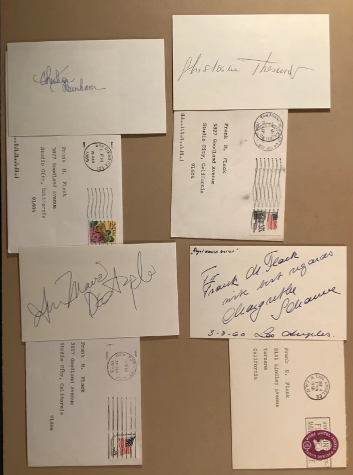 ballet autographs Allegra Kent, C. Dunham, G. Thesmar, M. Schanne, A.M. DeAngelo, изображение 2