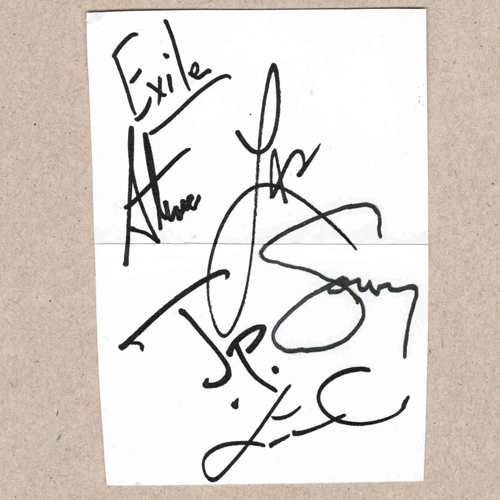 5 Signed Autographs Exile Band w/Fan Taken 3.5 x 3.5 OOAK Photo Ticket VTG, изображение 2