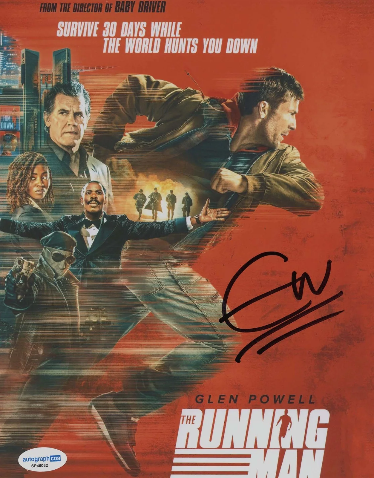 Edgar Wright — Edgar Wright signed "THE RUNNING MAN" 8x10 Photo AUTOGRAPHED f Director ACOA COA, изображение 3