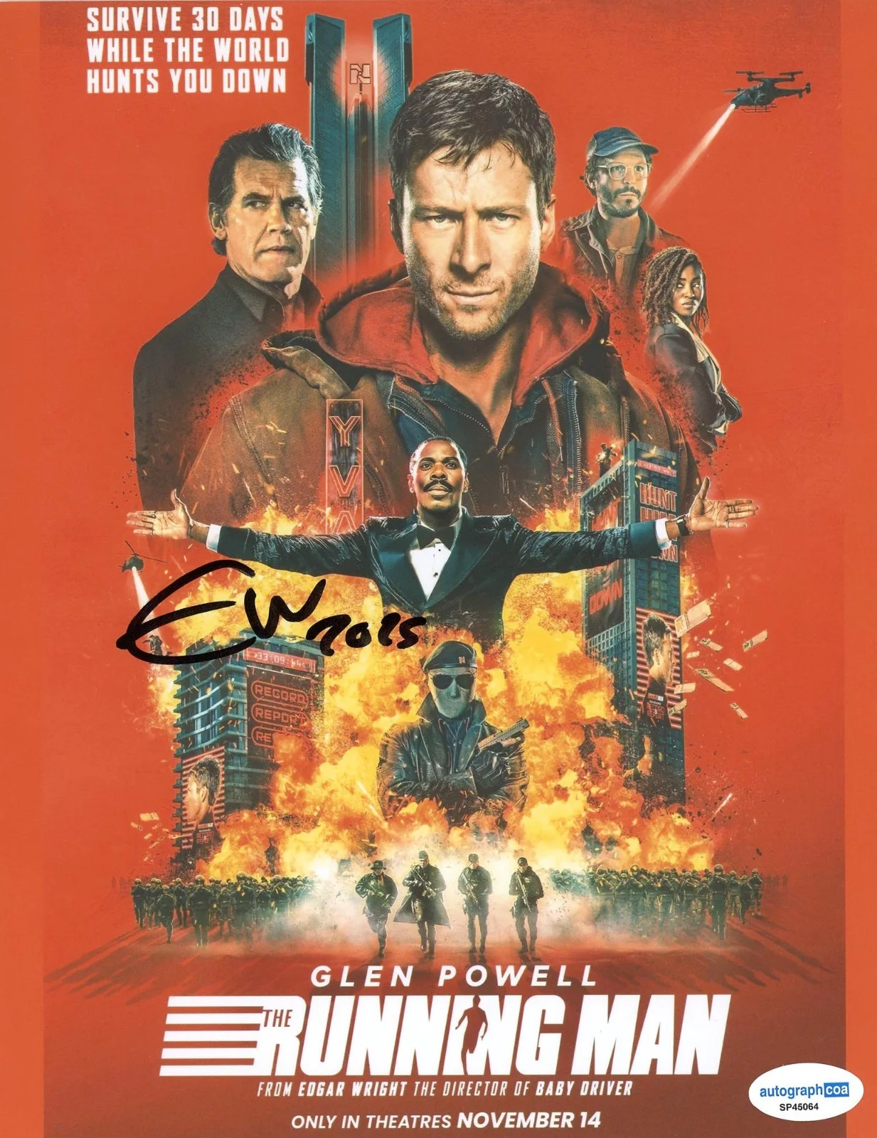 Edgar Wright — Edgar Wright signed "THE RUNNING MAN" 8x10 Photo g EXACT PROOF Director ACOA COA, image 4