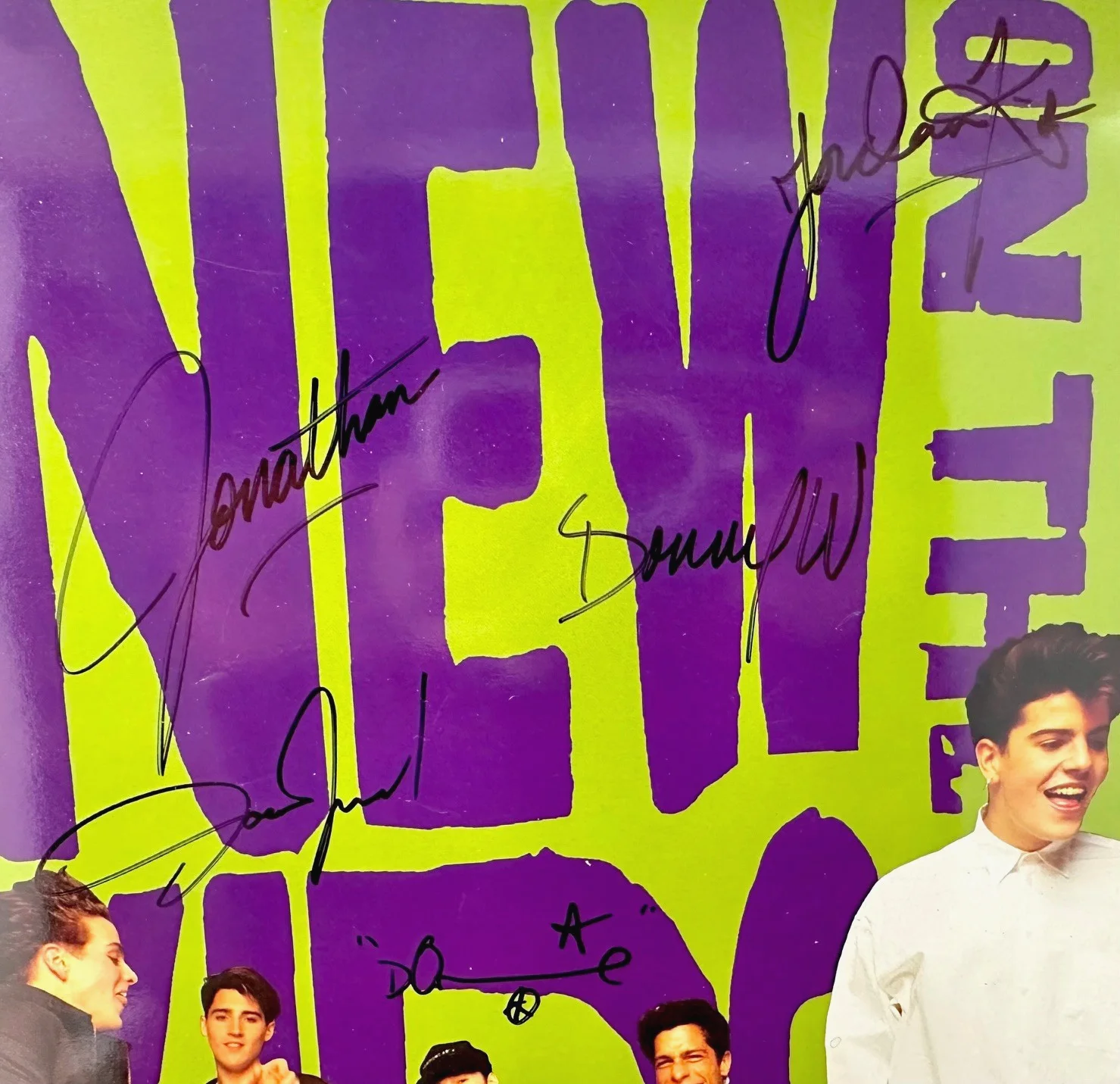 1991 New Kids On The Block 11"x14" Concert Program Signed By 5 w/ Ticket Stubs, изображение 2