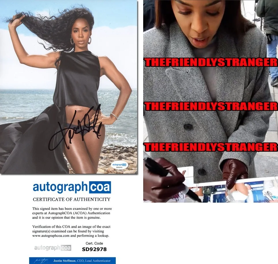 KELLY ROWLAND — Kelly Rowland signed Autograph 8x10 Photo PROOF a SEXY Destiny's Child ACOA COA