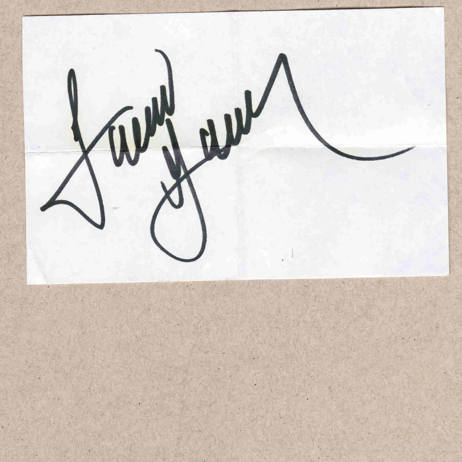 1987 Faron Young Signed Autograph w/Fan Taken 3.5 x 3.5 OOAK Photo Ticket VTG, изображение 2
