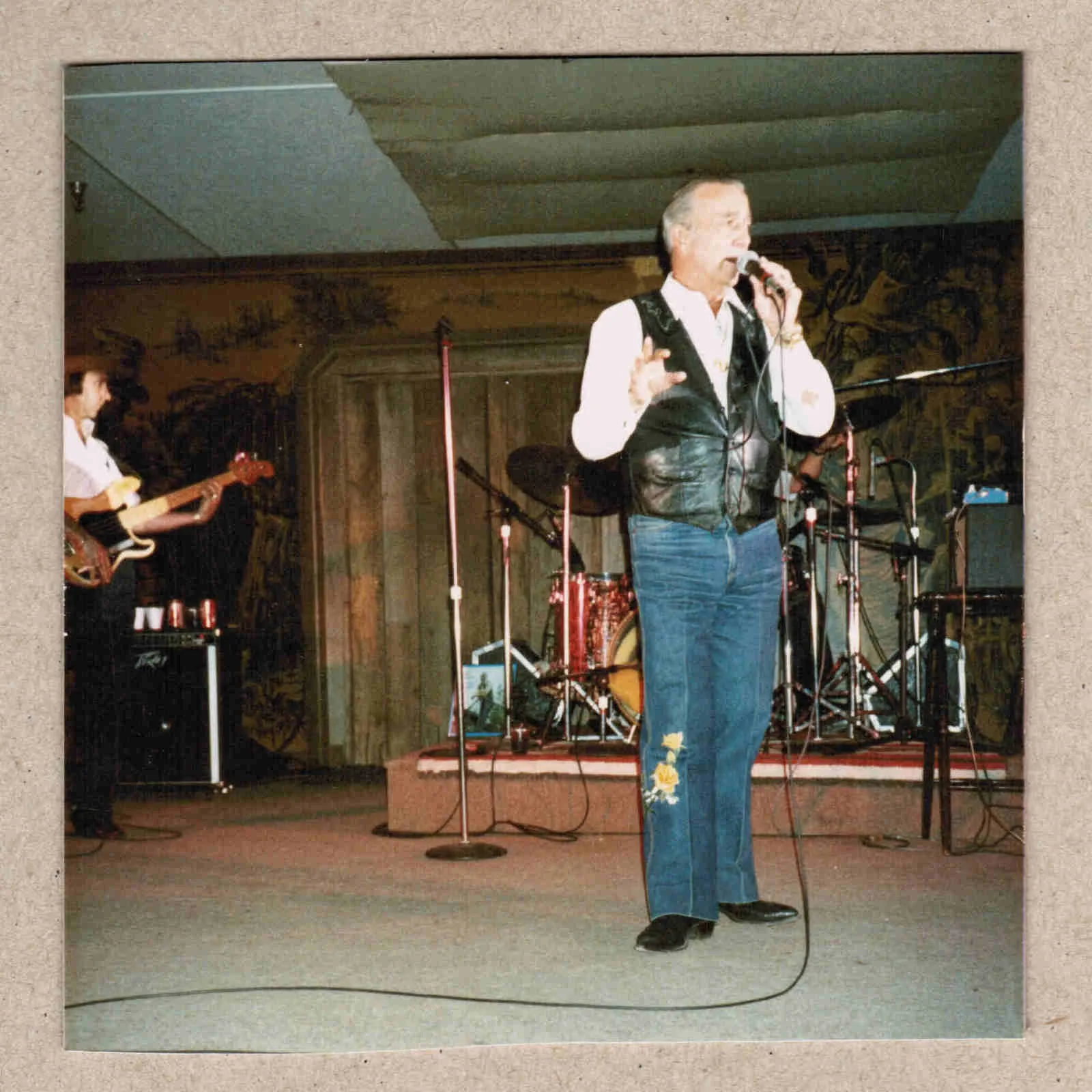 1987 Faron Young Signed Autograph w/Fan Taken 3.5 x 3.5 OOAK Photo Ticket VTG, изображение 3