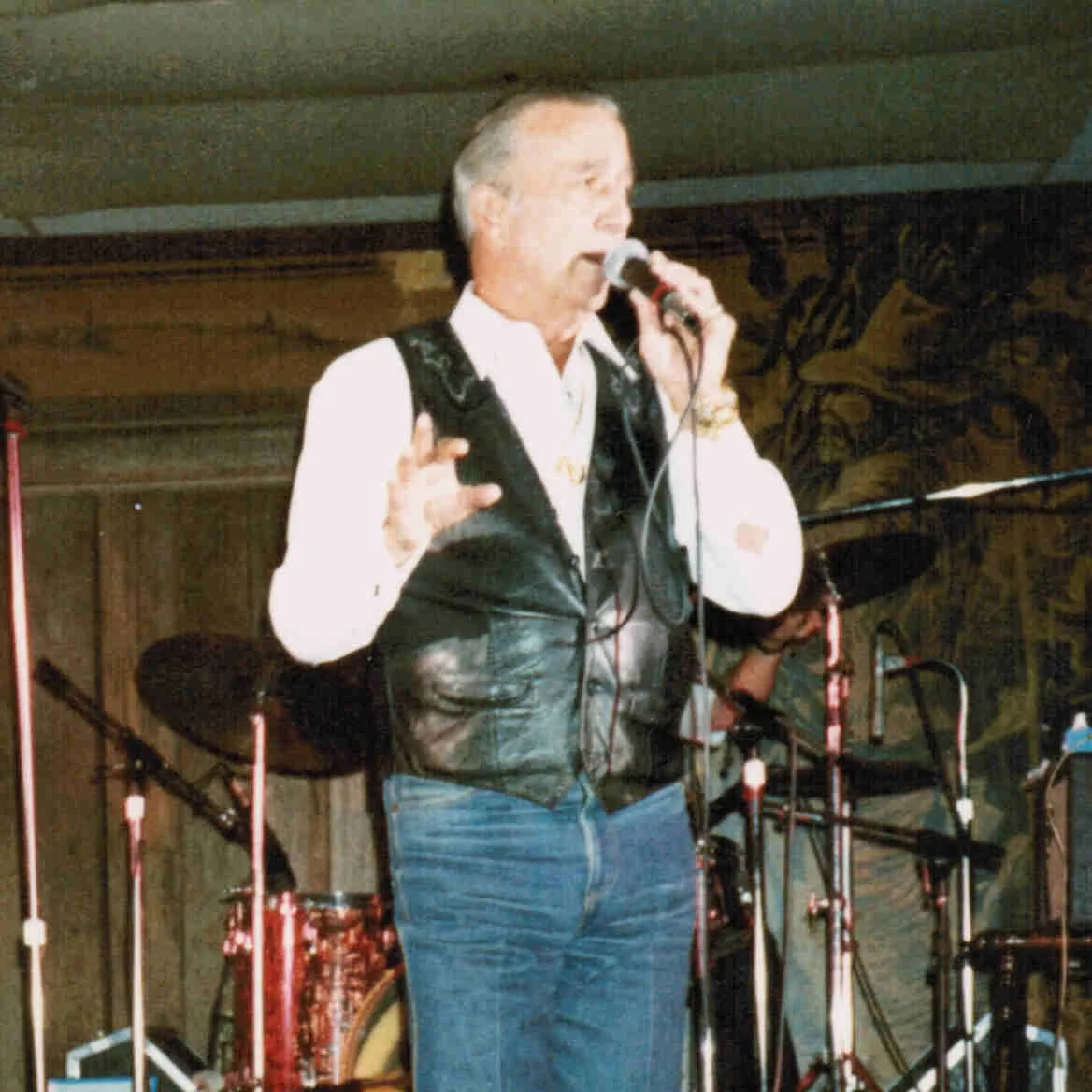 1987 Faron Young Signed Autograph w/Fan Taken 3.5 x 3.5 OOAK Photo Ticket VTG, изображение 4