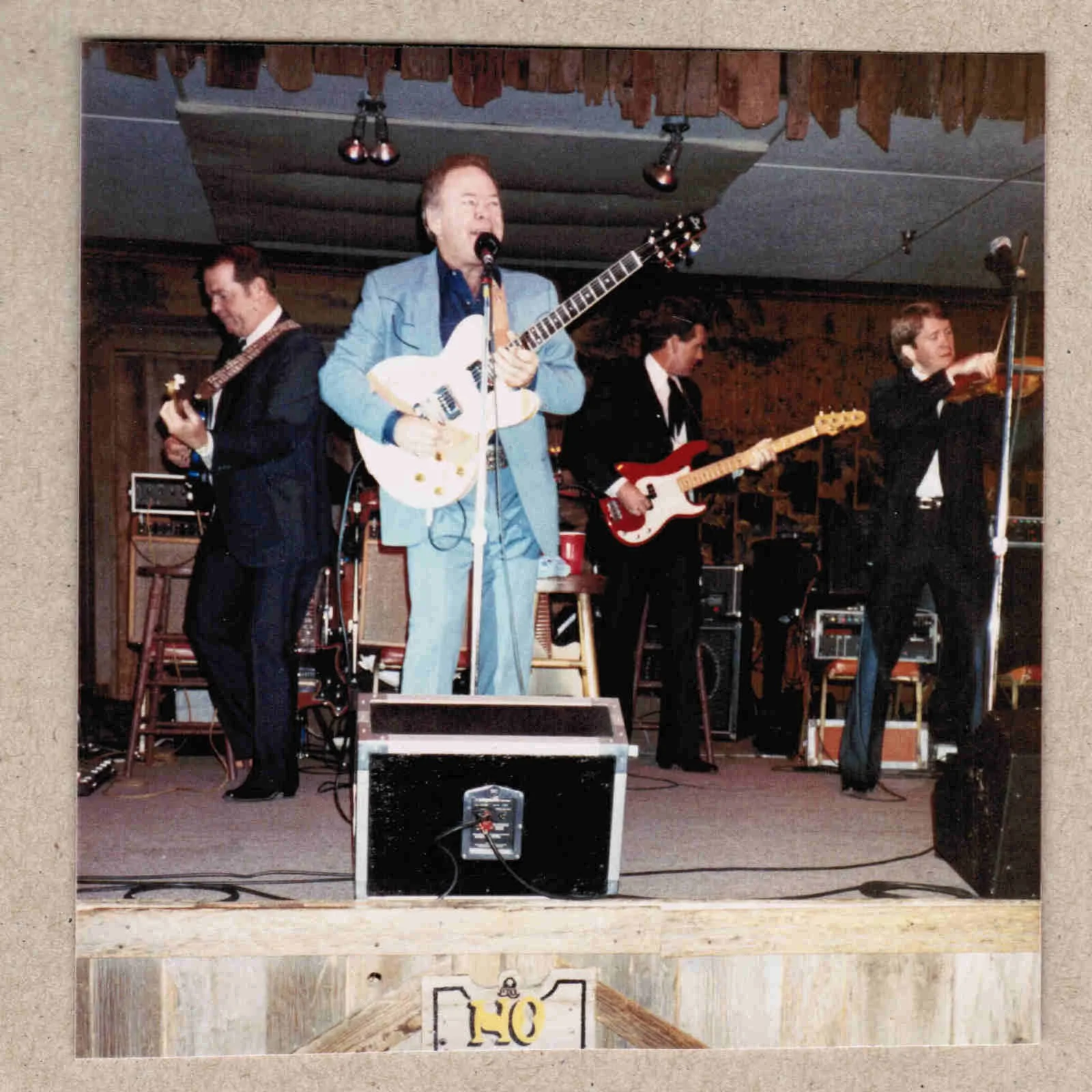 1988 Roy Clark Signed Autograph w/Fan Taken 3.5 x 3.5 OOAK Photo Ticket Stub VTG, изображение 3