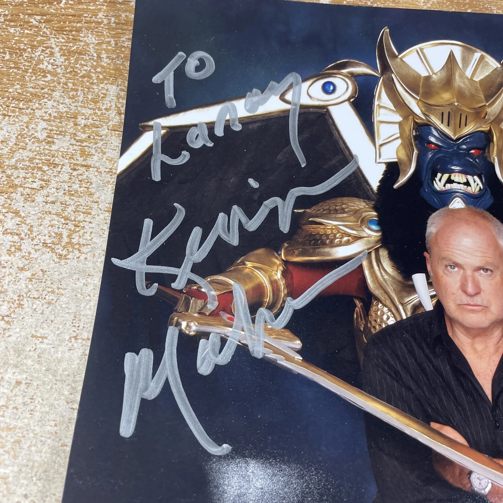 Kerrigan Mahan signed 8"x 10" photograph Goldar Power Rangers No COA, image 2