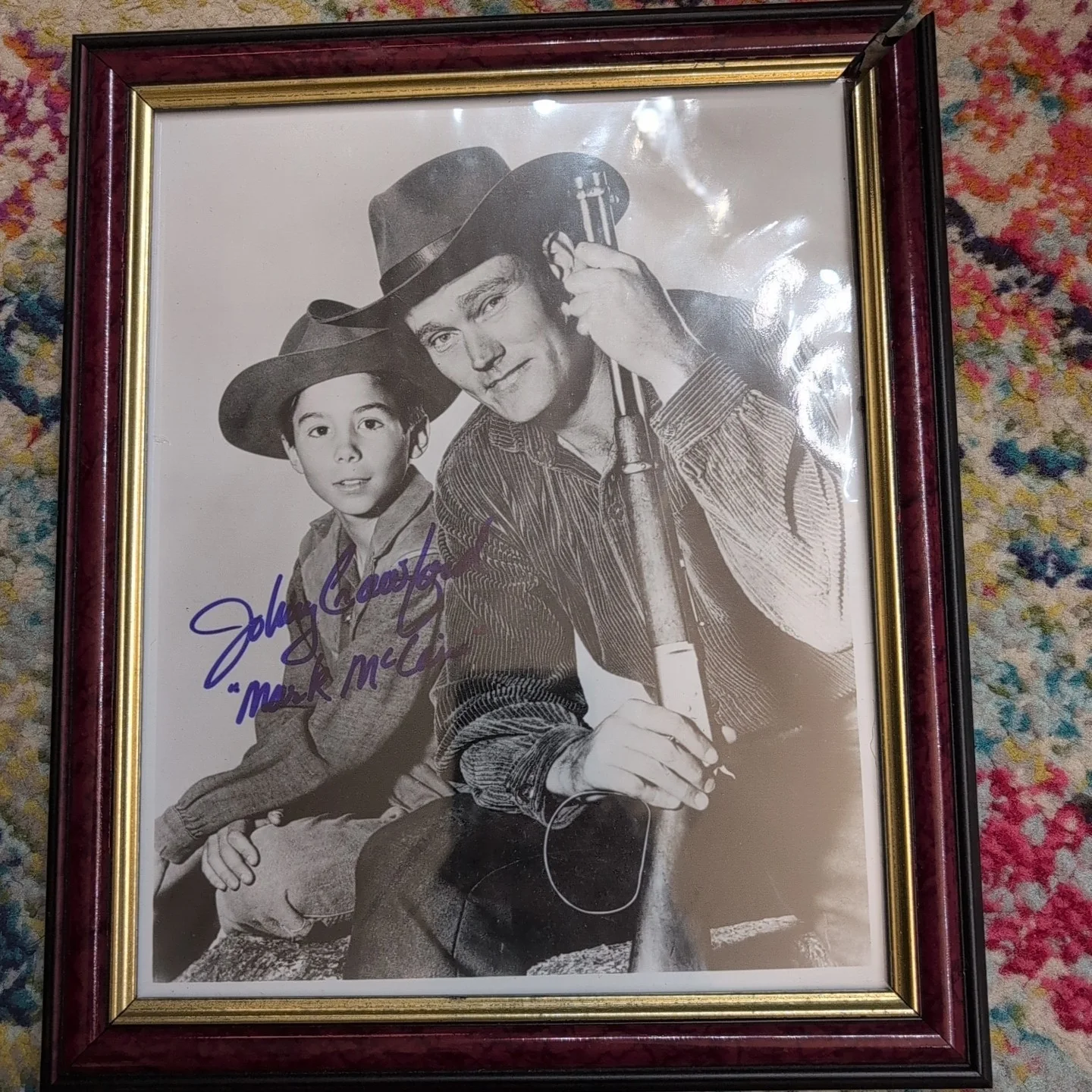 Johnny Crawford — Johnny Crawford Autographed "Rifleman" Photo ~ 10x12 Custom Framed ~ COA, image 4