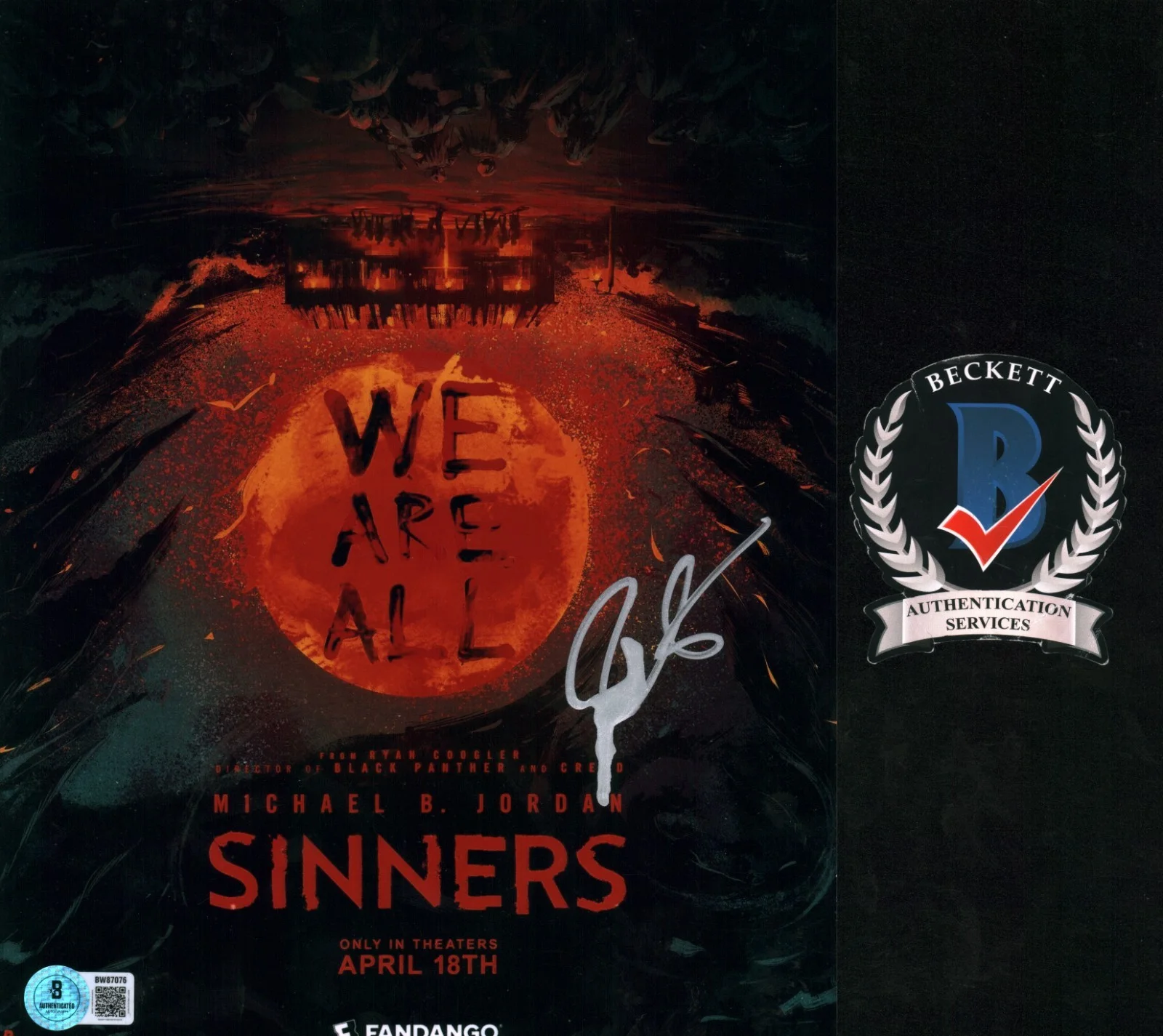 ryan coogler — Ryan Coogler SIGNED Sinners Director READ LOOK 8X10 Photo Poster COA BAS