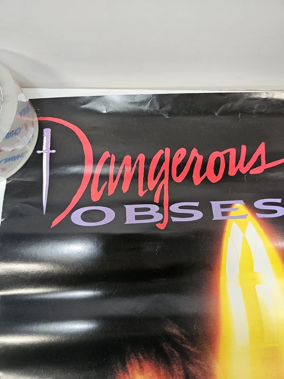 Dangerous Obsession/Mortal Sins 1989 80s Store Movie Film Poster 42x59cm Vintage, изображение 2