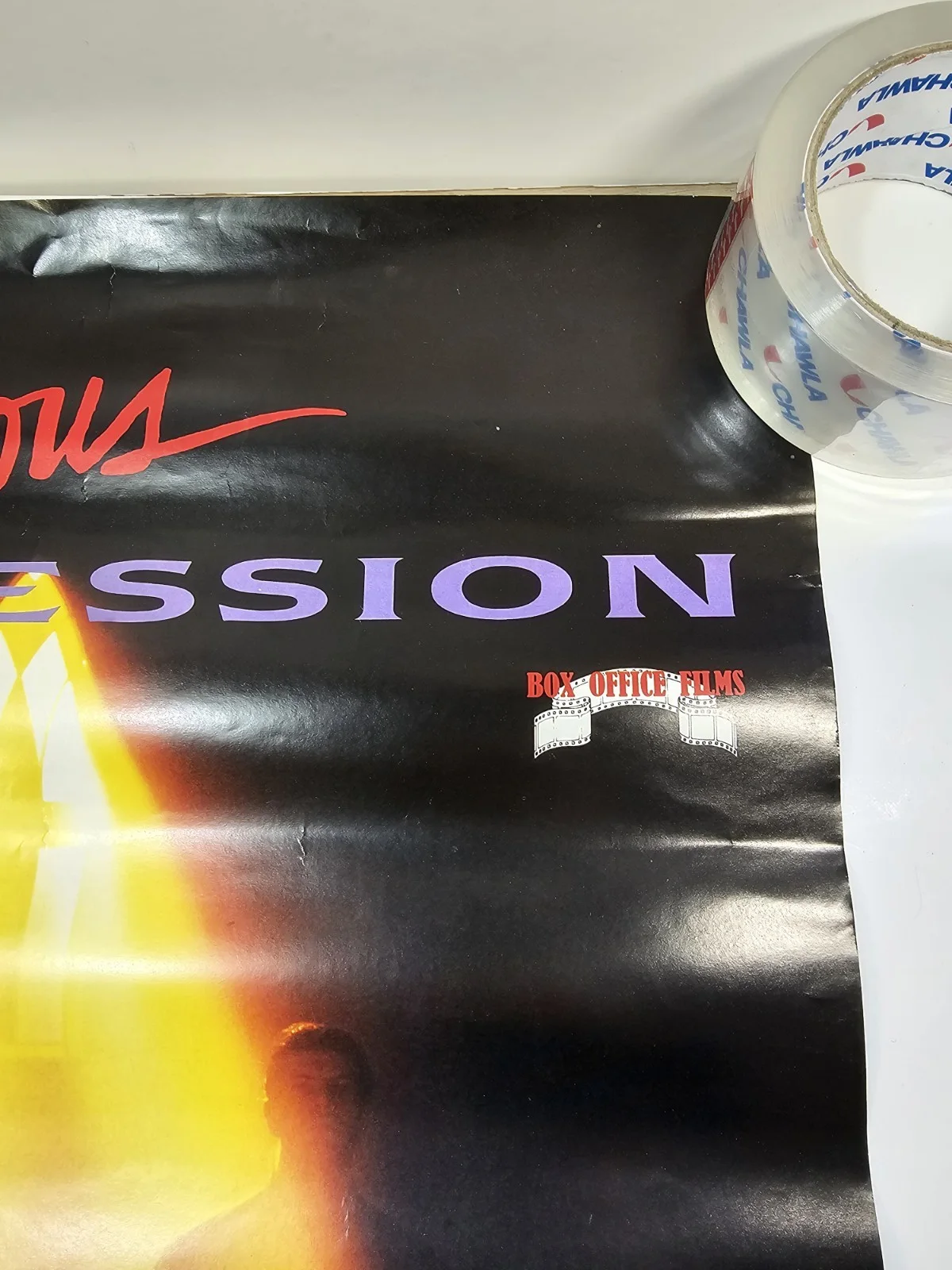Dangerous Obsession/Mortal Sins 1989 80s Store Movie Film Poster 42x59cm Vintage, изображение 3