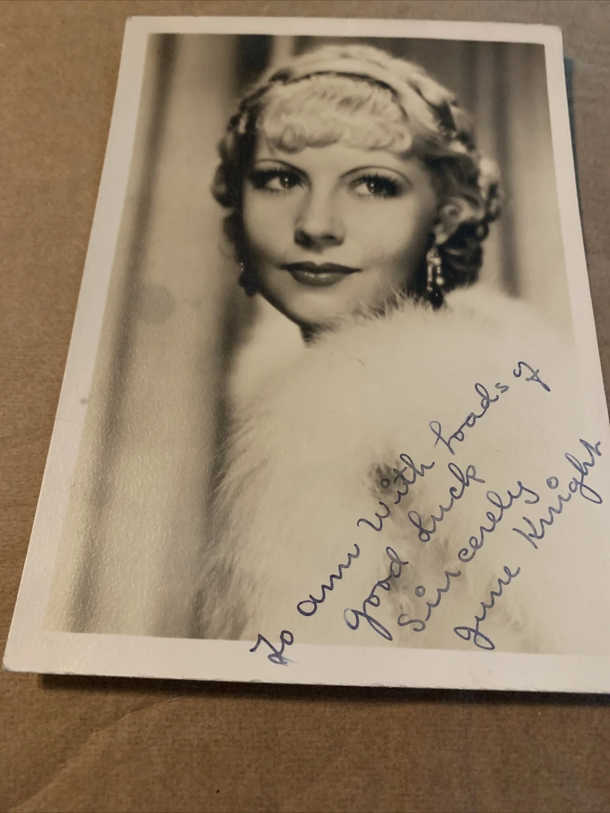 June Knight — Vintage June Knight Signed Personal Autographed Photo 5” X 7” Original 1934, image 4