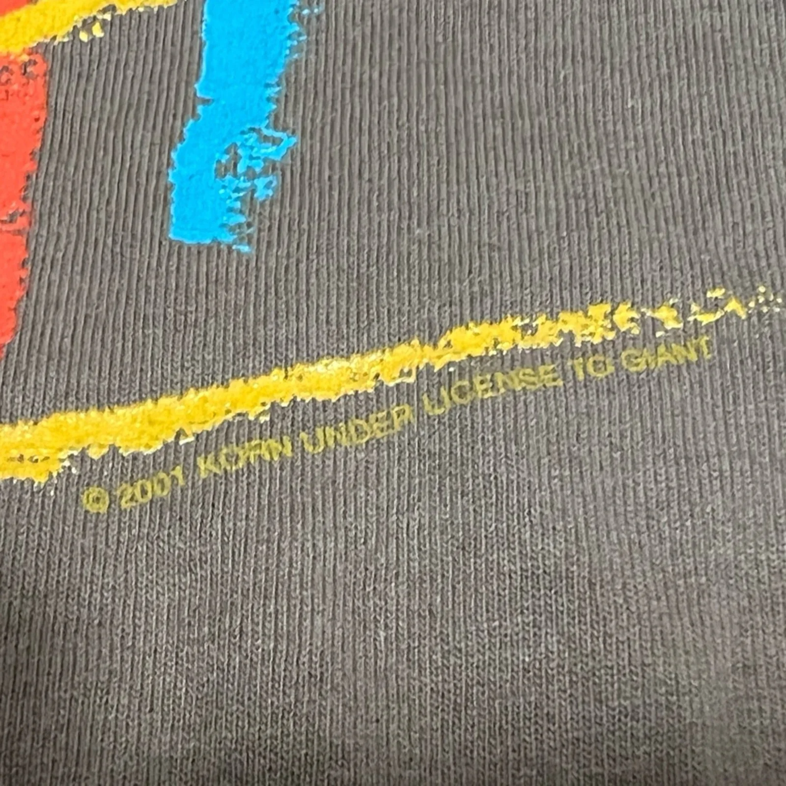 SIGNED Korn RARE Vintage Crayon Shirt 2001 Licensed by Giant Size Large CLEAN, image 3