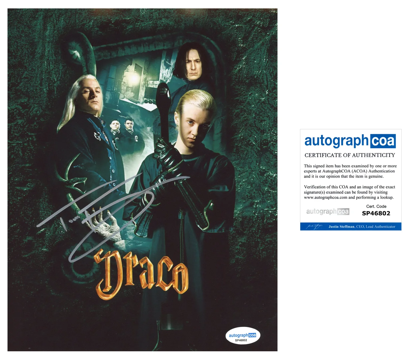Tom Felton Harry Potter Autographed Signed 8x10 Photo ACOA, изображение 2