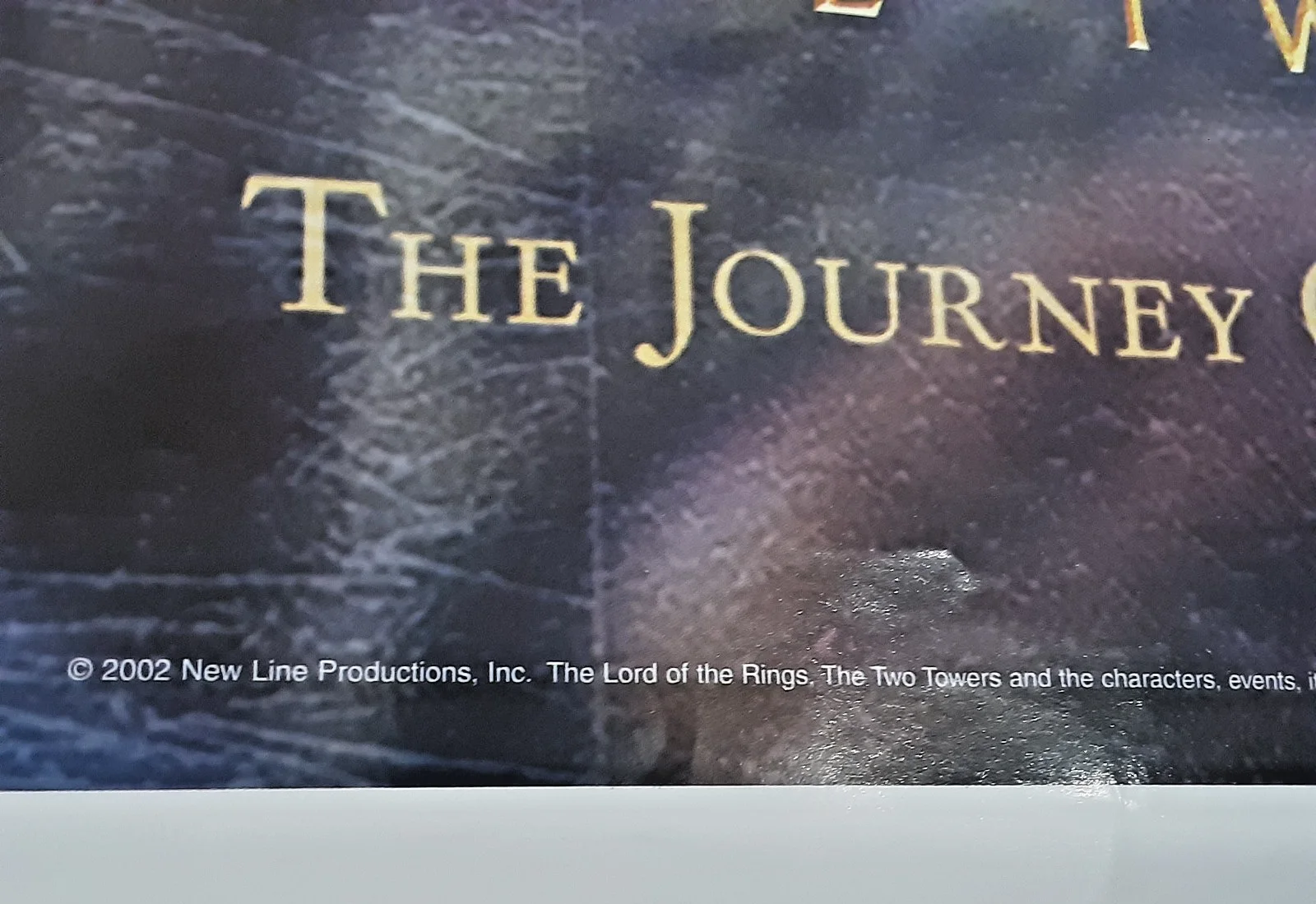 LORD OF THE RINGS, THE TWO TOWERS. DOUBLE SIDED MOVIE POSTER, 2002, изображение 3