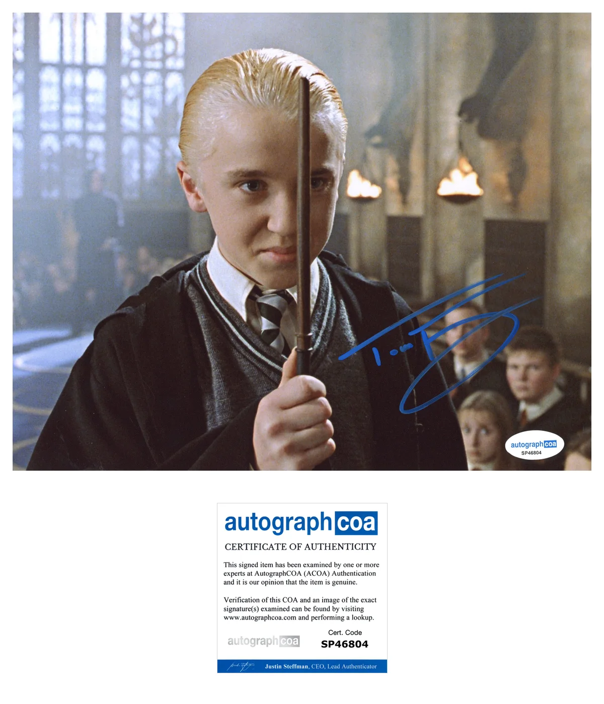Tom Felton Harry Potter Autographed Signed 8x10 Photo ACOA, image 2
