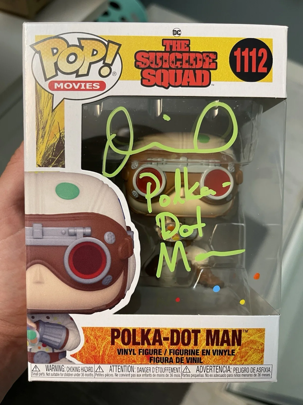 David Dastmalchian — David Dastmalchian Signed Polka - Dot Man Suicide Squad DC Funko W/ C.N. & Dots