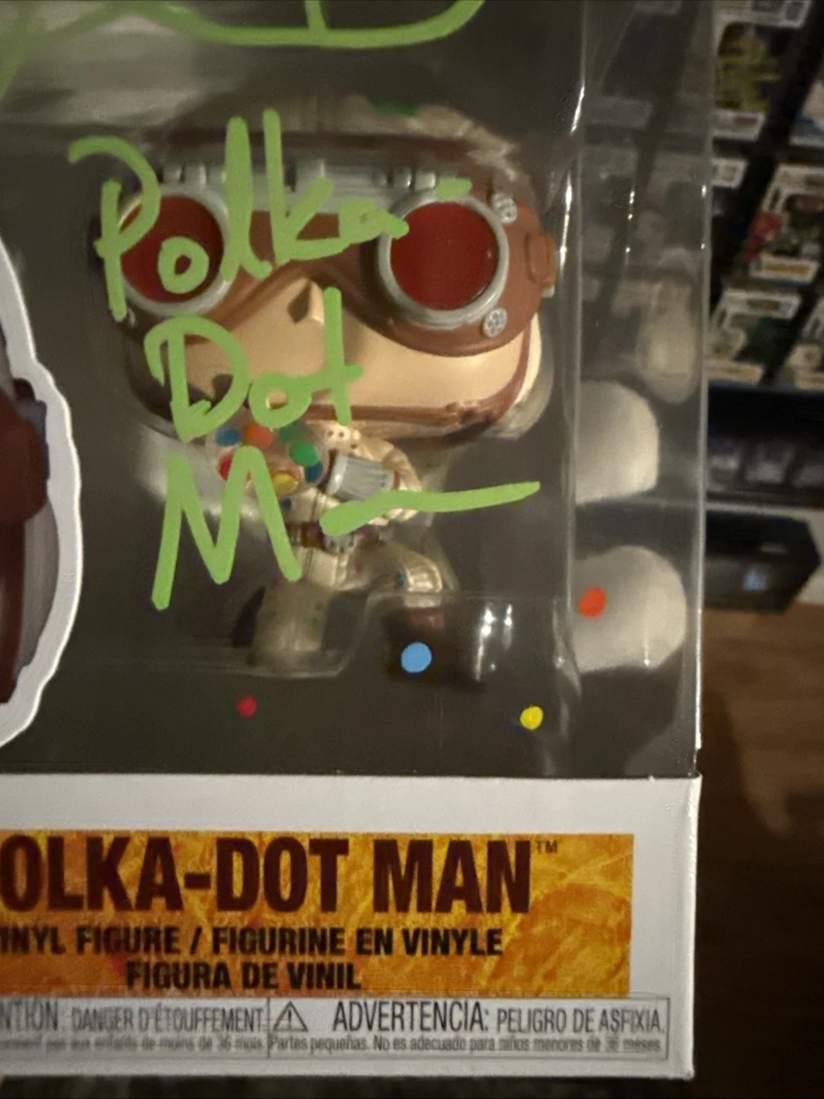David Dastmalchian — David Dastmalchian Signed Polka - Dot Man Suicide Squad DC Funko W/ C.N. & Dots, изображение 3