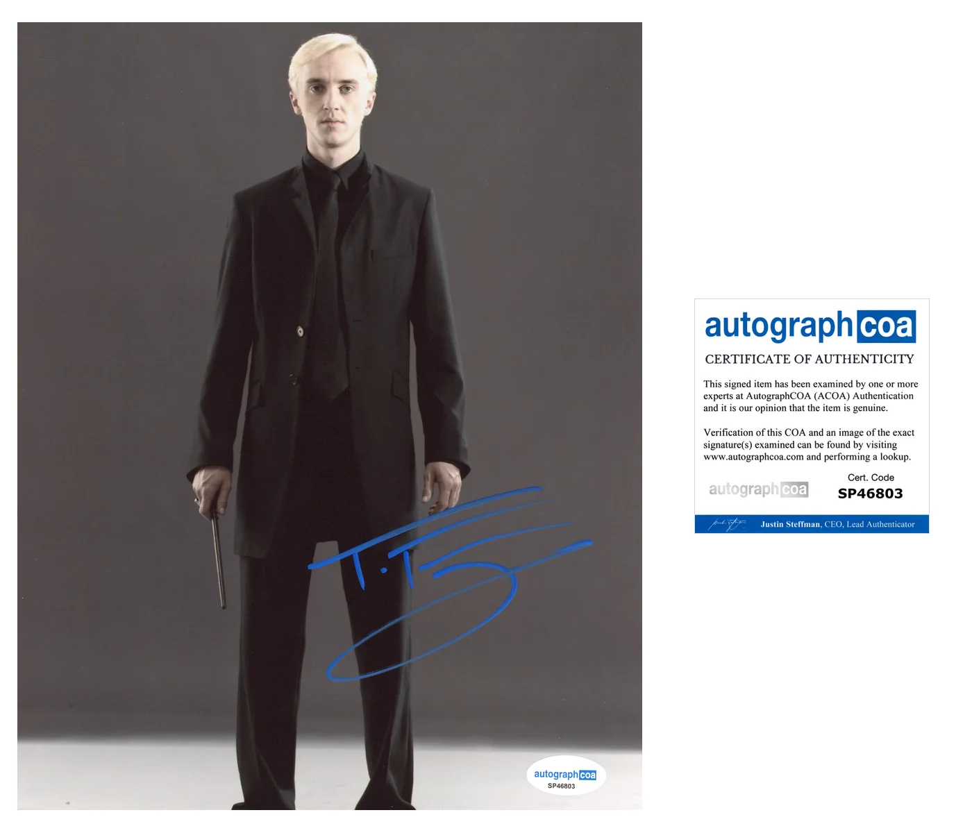 Tom Felton Harry Potter Autographed Signed 8x10 Photo ACOA, image 2