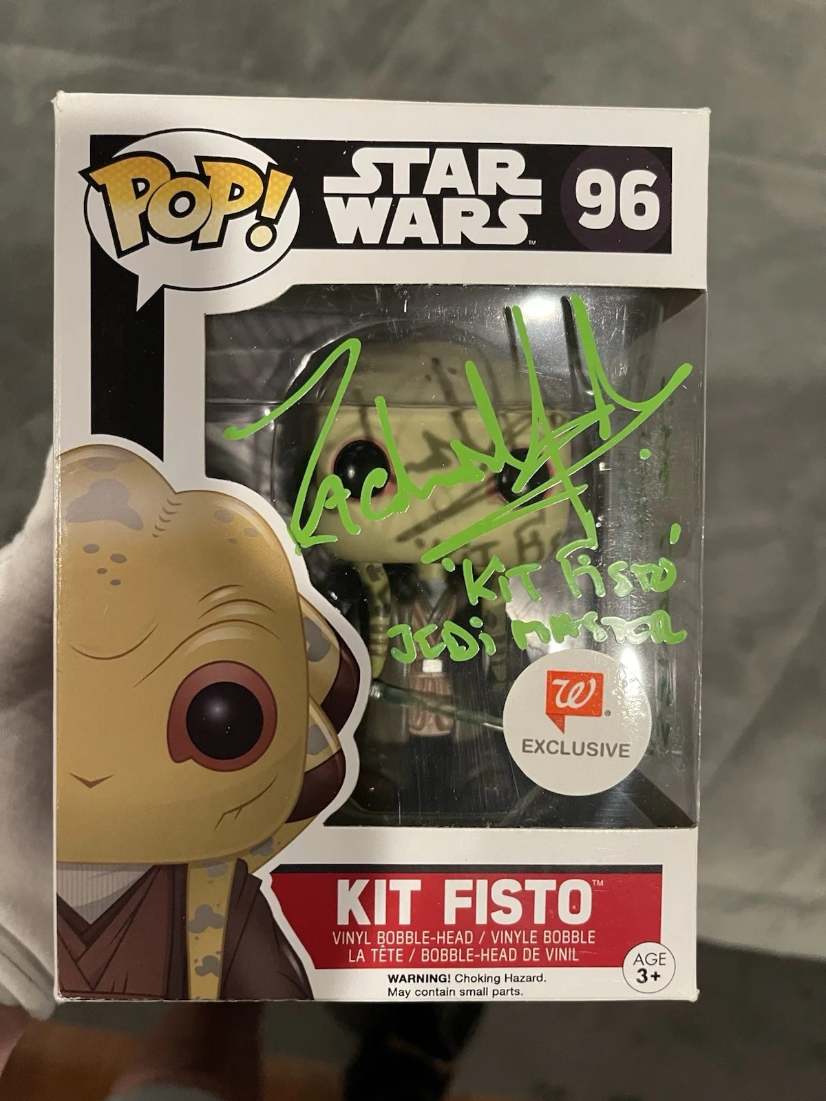 Zachariah Jensen — Zachariah Jensen Autographed Kit Fisto Exclusive Funko Pop Star Wars