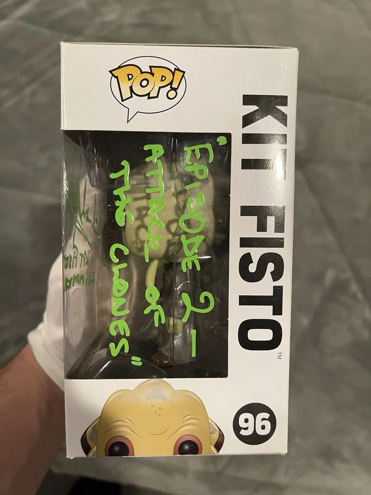 Zachariah Jensen — Zachariah Jensen Autographed Kit Fisto Exclusive Funko Pop Star Wars, изображение 2
