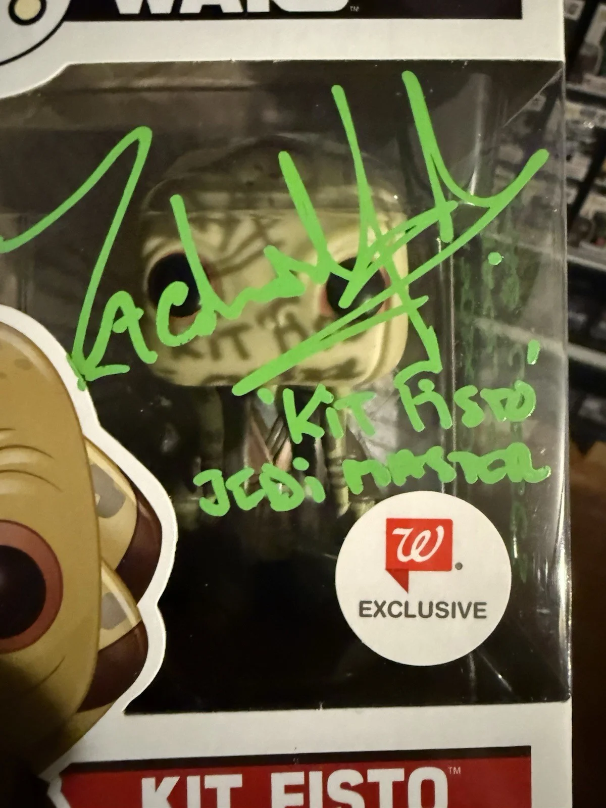 Zachariah Jensen — Zachariah Jensen Autographed Kit Fisto Exclusive Funko Pop Star Wars, изображение 4