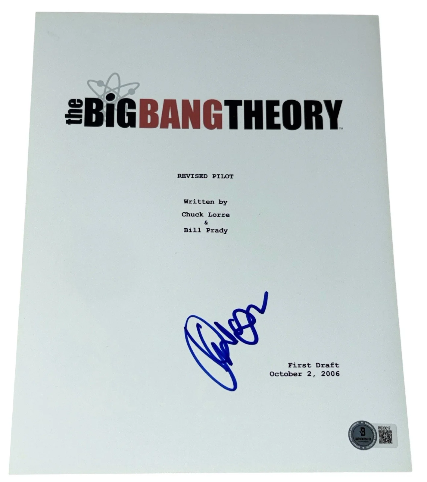 Kunal Nayyar — Kunal Nayyar Signed Autograph The Big Bang Theory "Pilot" Full TV Script Beckett