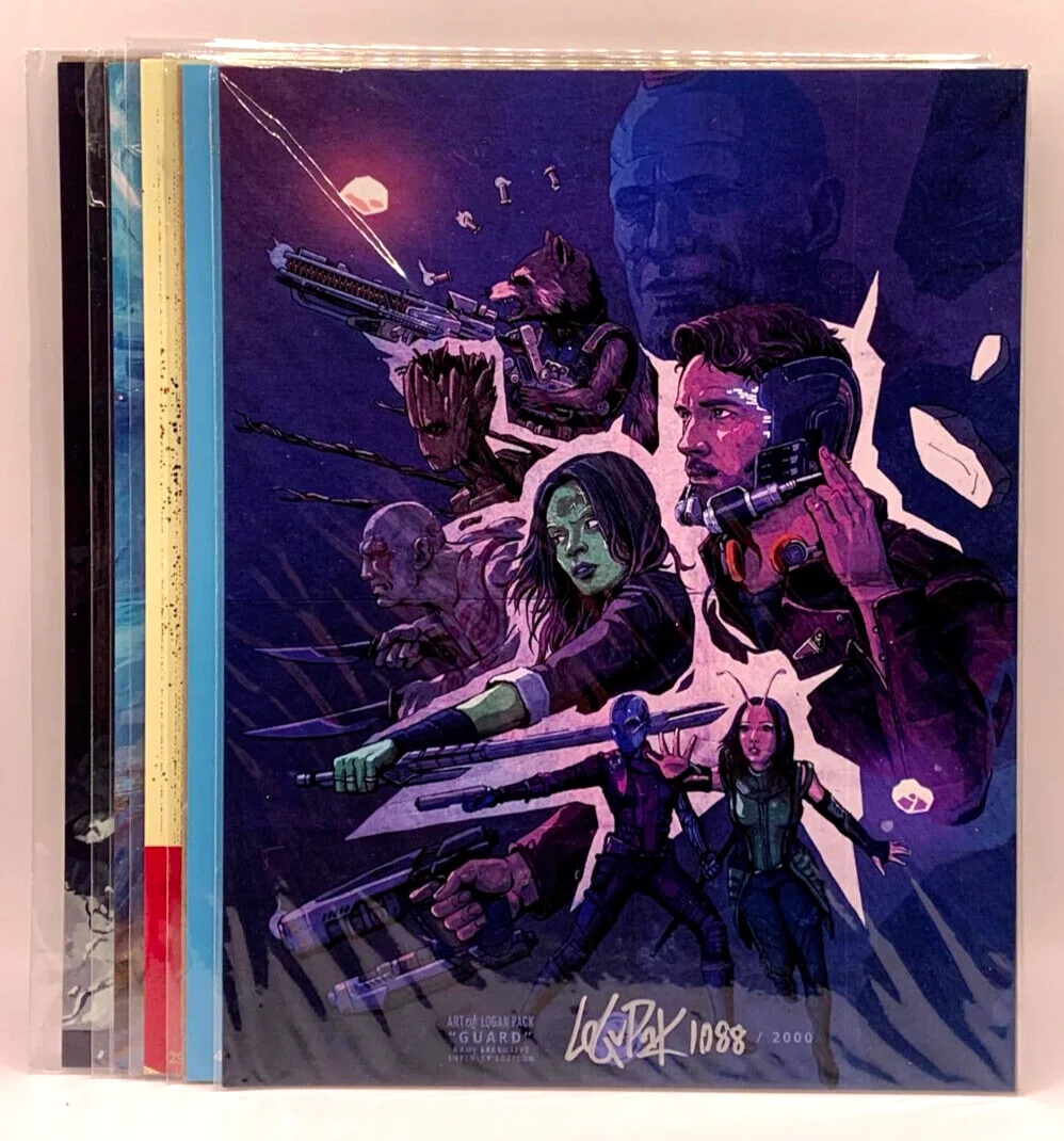 Various — Lot of 9 Marvel 8x10" Art Prints Comic Book Super Heroes MCU Bam Box Some Signed, изображение 3