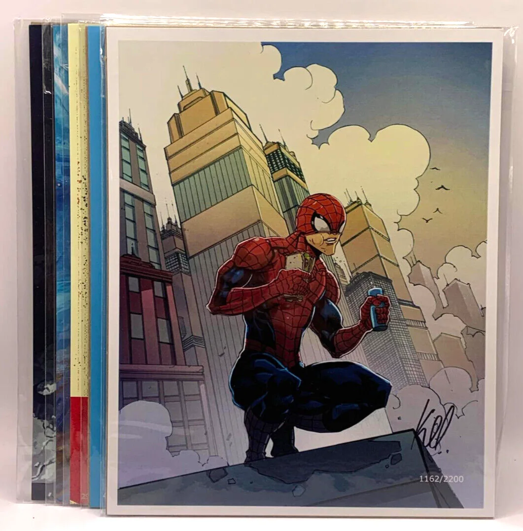 Various — Lot of 9 Marvel 8x10" Art Prints Comic Book Super Heroes MCU Bam Box Some Signed, изображение 5