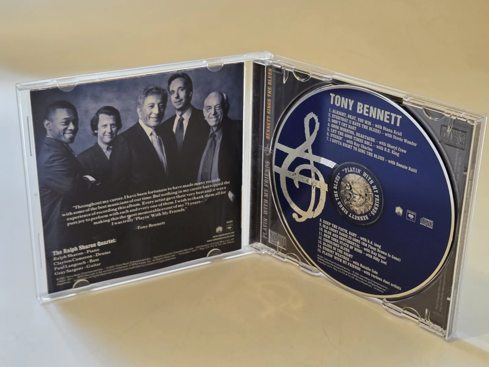 Tony Bennett Signed CD Playin' with My Friends Sings The Blues Autographed, image 5