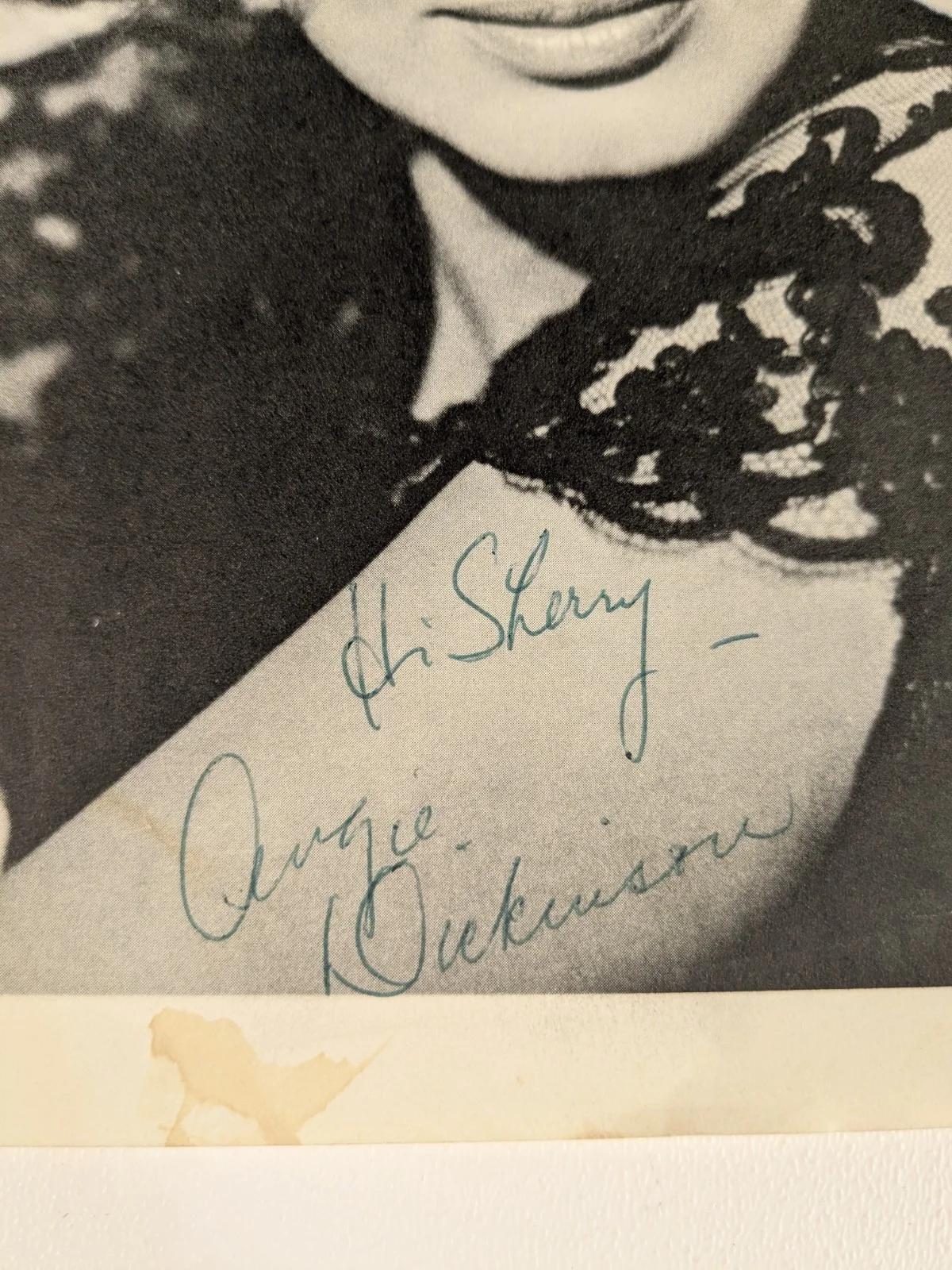 c1960s - Angie Dickinson Signed Printed Photo Headshot - B27, image 2