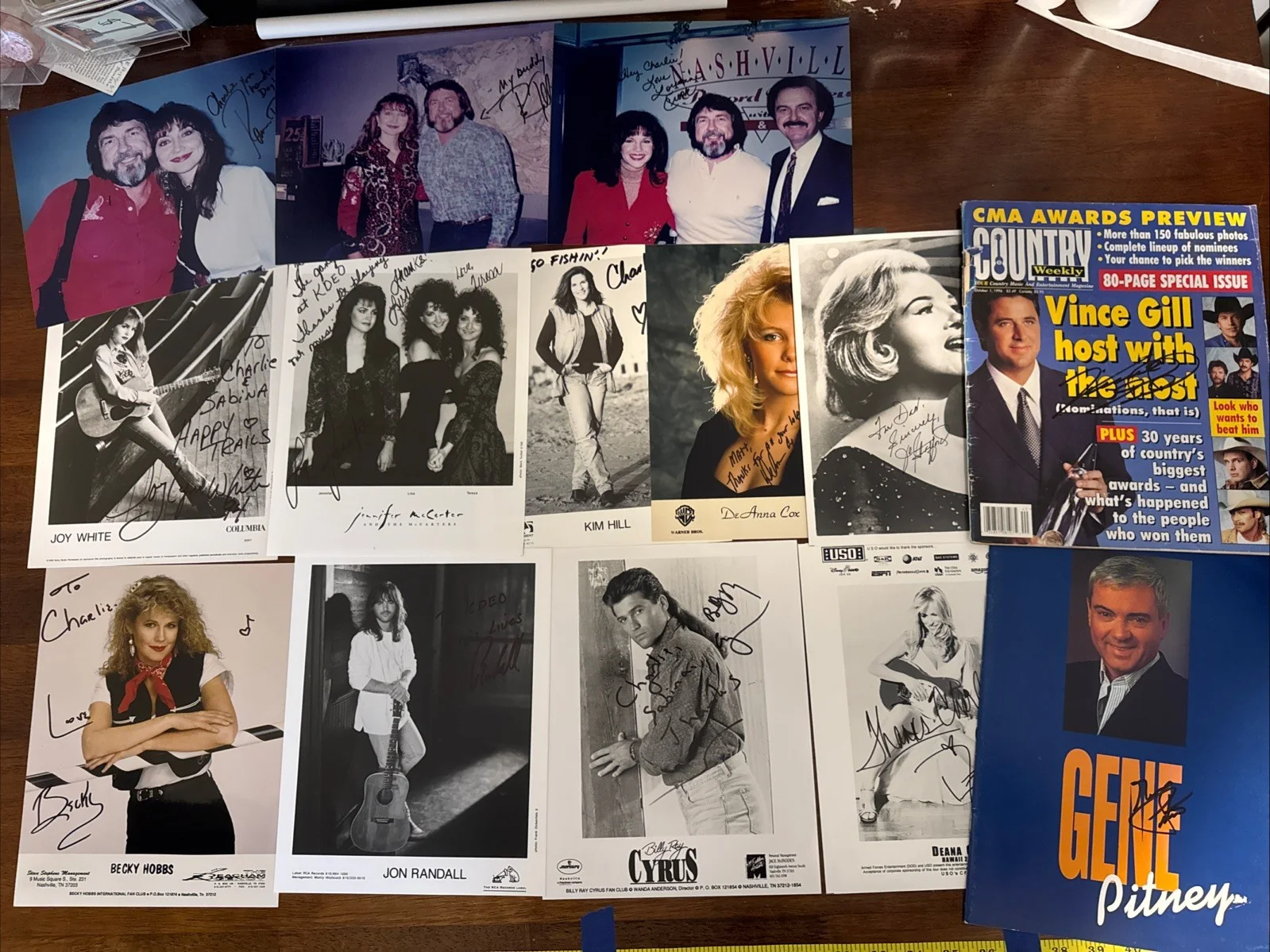 VTG Country Music Autograph Lot 14 Signed 8x10 Photos Billy Ray + More, изображение 2