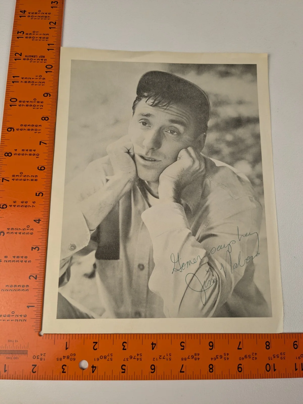 c1960s - Jim Nabors "gomer says hey" Signed Printed Photo Headshot - B27, изображение 3