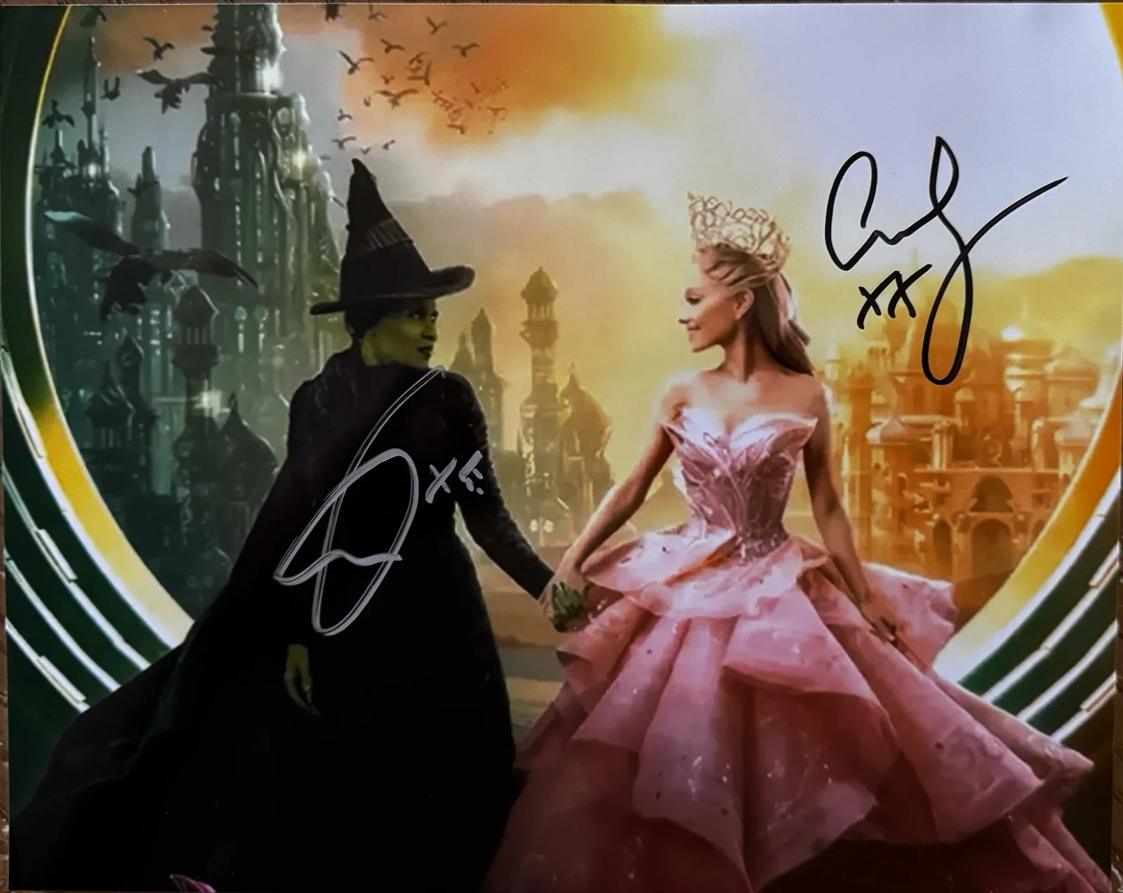 Ariana Grande And Cynthia Erivo — ARIANA GRANDE + CYNTHIA ERIVO Signed 8x10 Photo WICKED w/COA
