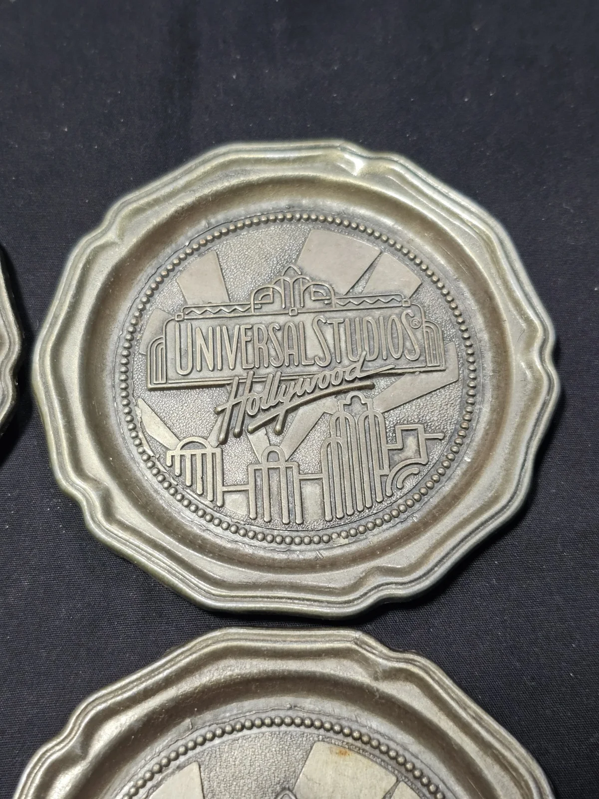 Universal Studios Hollywood Metal Coaster Set Of 4 Vintage Made In USA Stackable, изображение 4