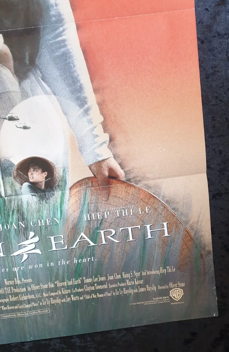 Heaven & Earth (1993) Original US One Sheet Movie Poster 27x41 Folded Tommy Lee, изображение 4