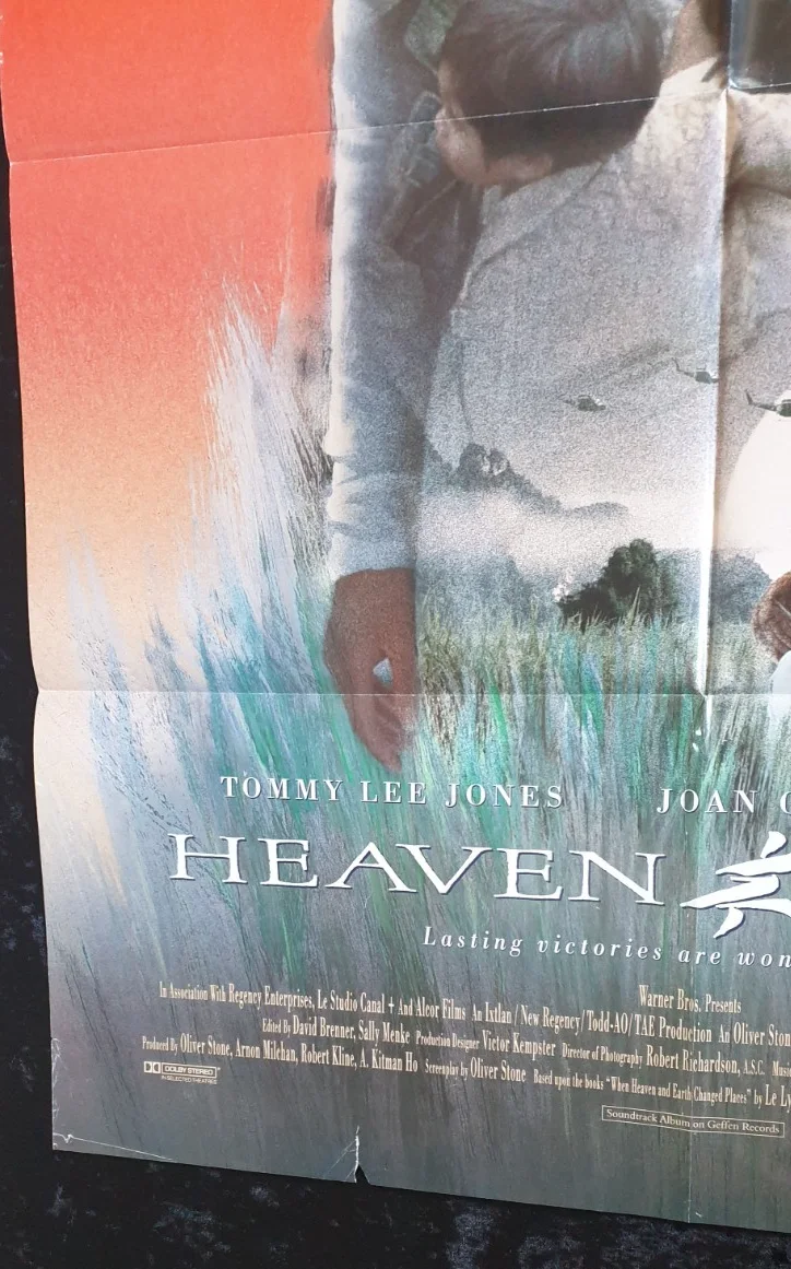 Heaven & Earth (1993) Original US One Sheet Movie Poster 27x41 Folded Tommy Lee, изображение 5