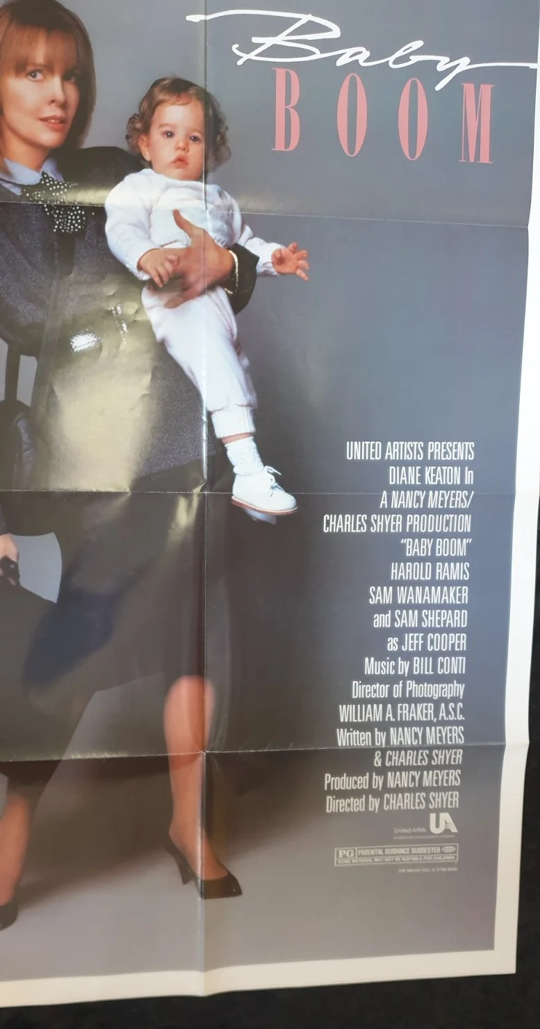 Baby Boom (1987) Original US One Sheet Movie Poster 27x41 Folded Diane Keaton, изображение 3