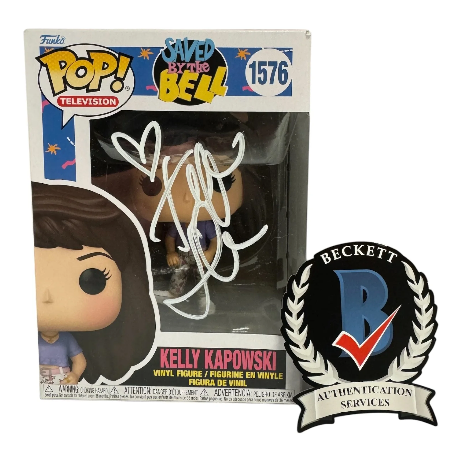 Tiffani Thiessen — Tiffani Thiessen Signed Autograph Saved By the Bell Funko 1576 Beckett Bas Kelly