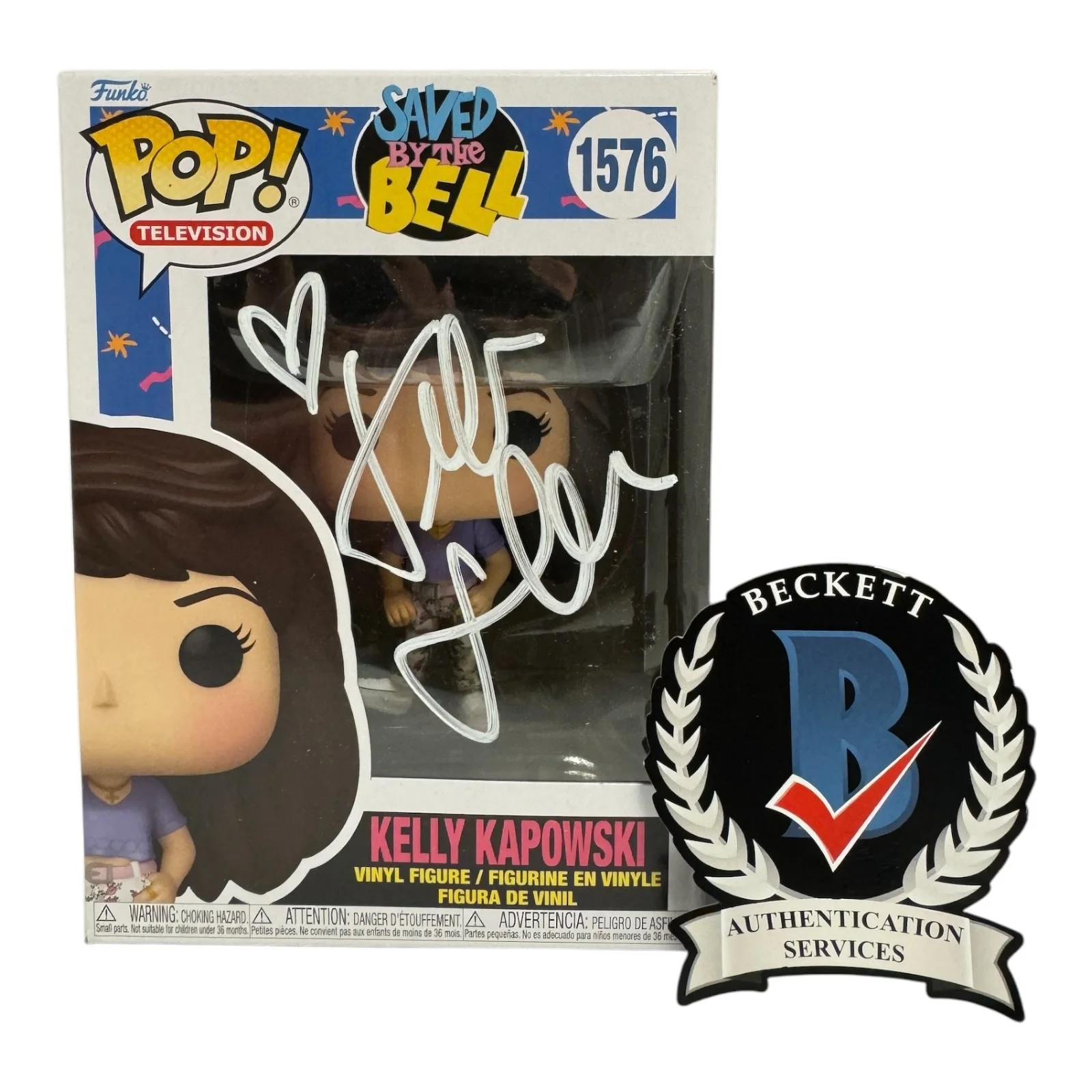 Tiffani Thiessen — Tiffani Thiessen Signed Autograph Saved By the Bell Funko 1576 Beckett Bas Kelly