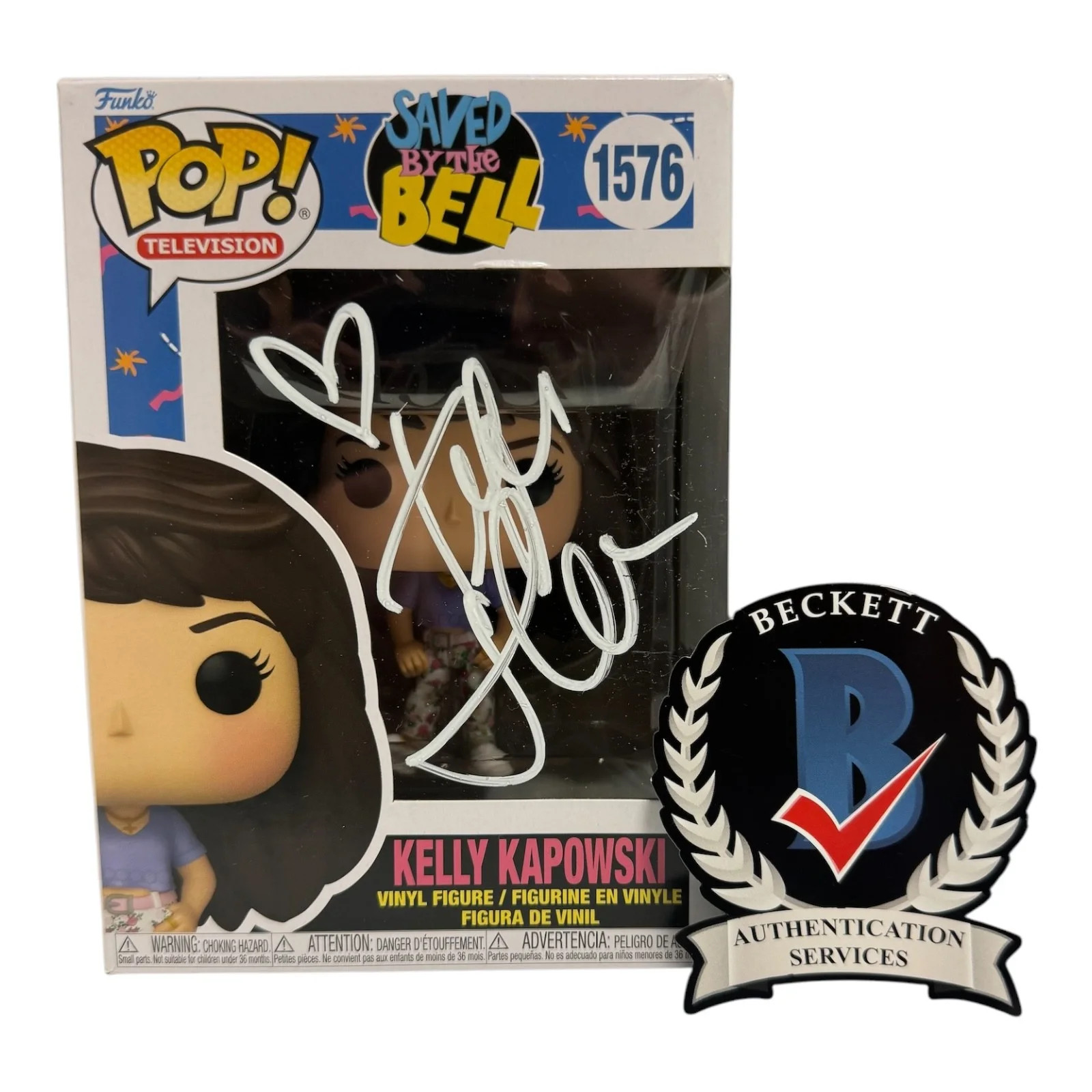 Tiffani Thiessen — Tiffani Thiessen Signed Autograph Saved By the Bell Funko 1576 Beckett Bas Kelly