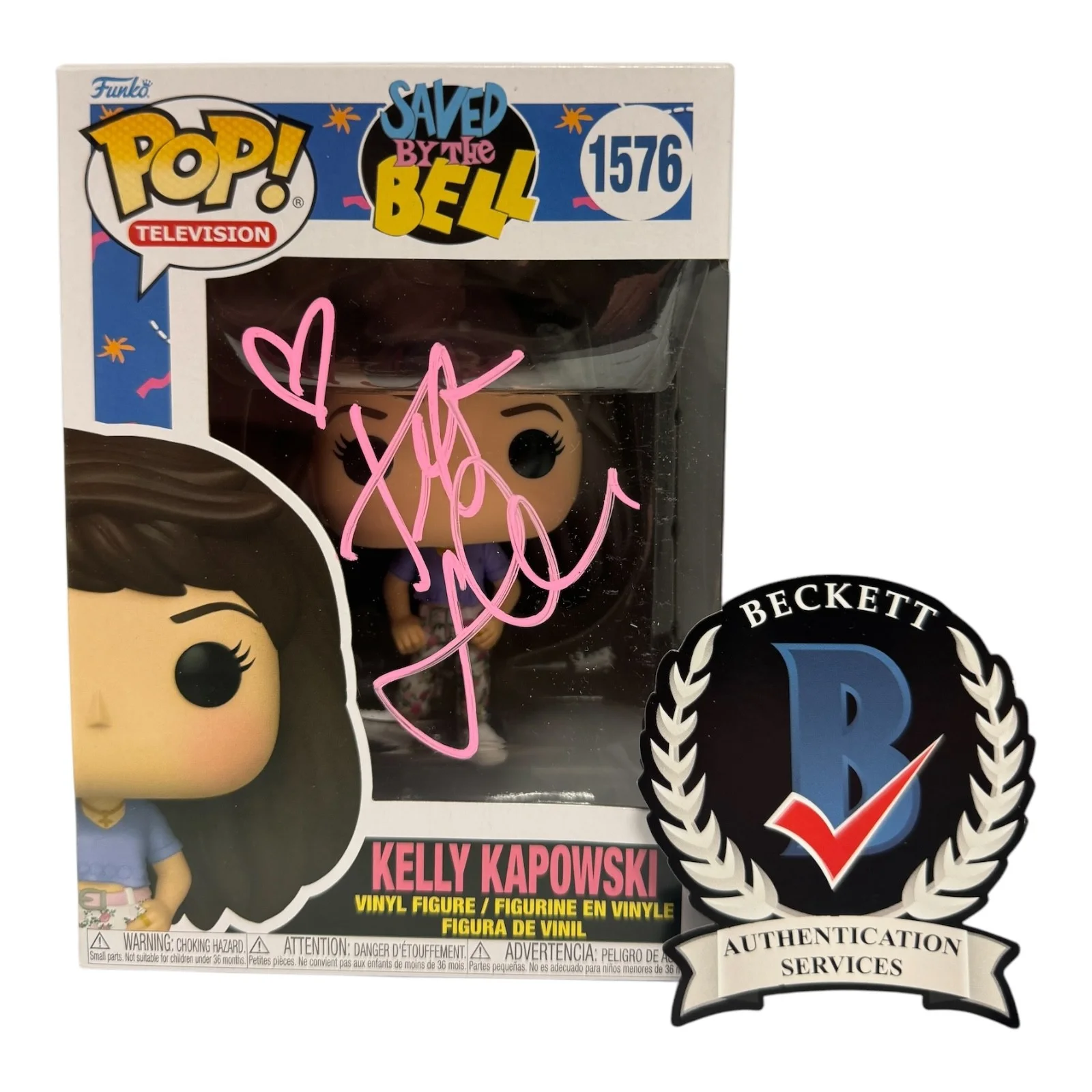 Tiffani Thiessen — Tiffani Thiessen Signed Autograph Saved By the Bell Funko 1576 Beckett Bas Kelly