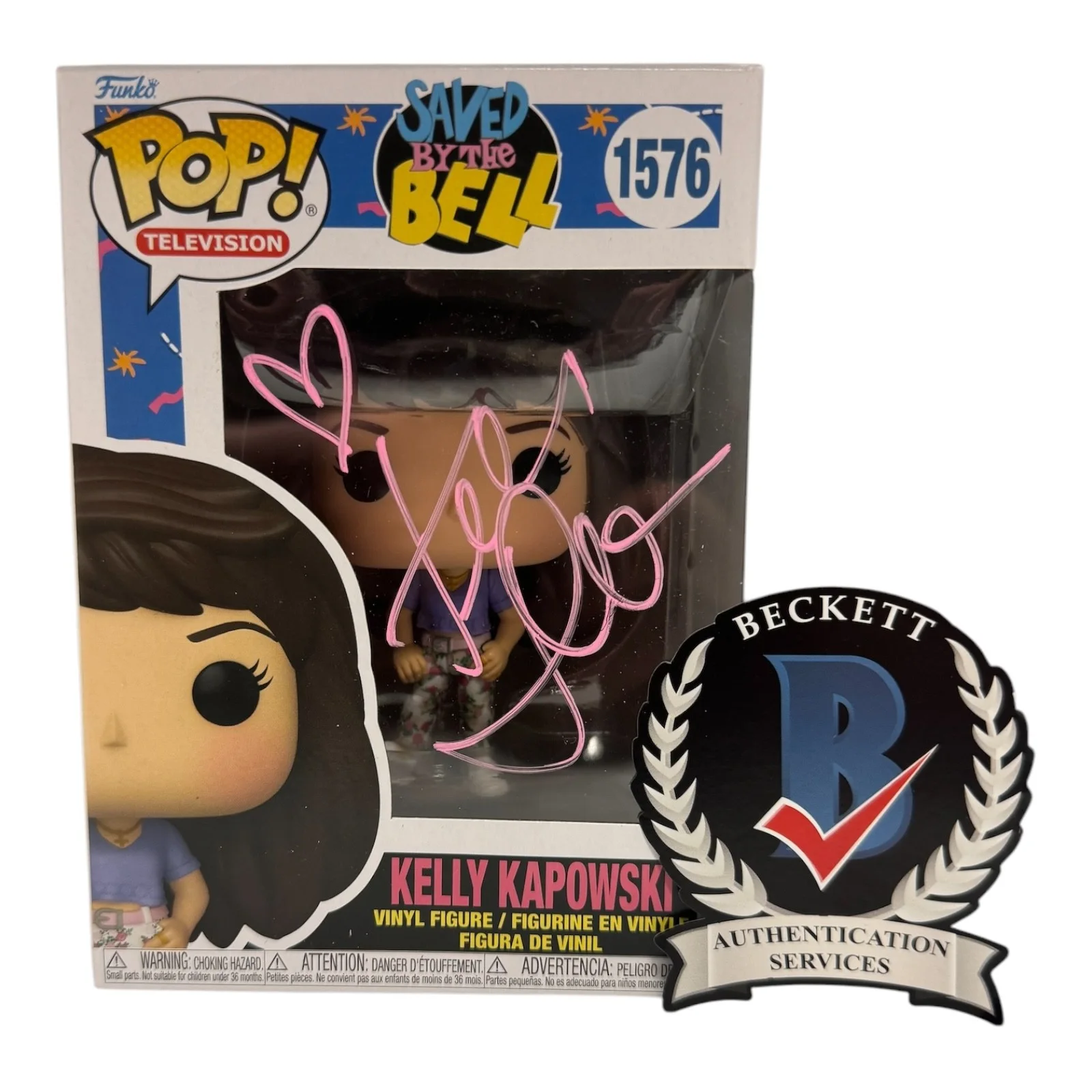 Tiffani Thiessen — Tiffani Thiessen Signed Autograph Saved By the Bell Funko 1576 Beckett Bas Kelly