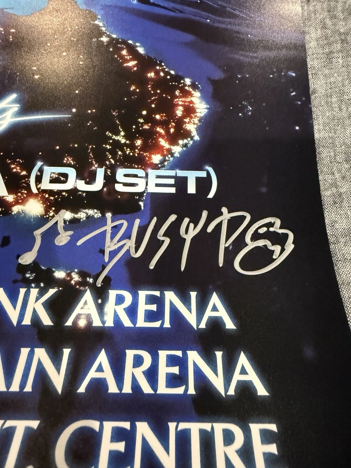 SIGNED Poster Justice Band Australia ‘25 Busy P Gaspard Auge Tame Impala, image 5