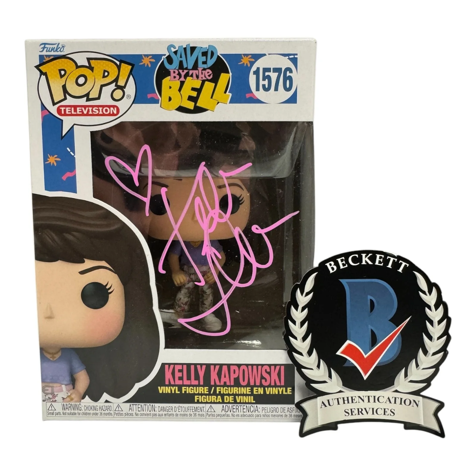 Tiffani Thiessen — Tiffani Thiessen Signed Autograph Saved By the Bell Funko 1576 Beckett Bas Kelly