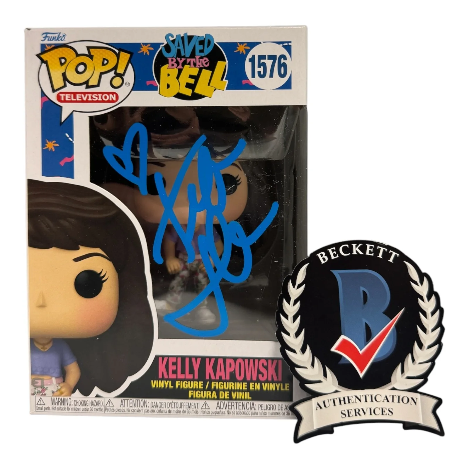 Tiffani Thiessen — Tiffani Thiessen Signed Autograph Saved By the Bell Funko 1576 Beckett Bas Kelly
