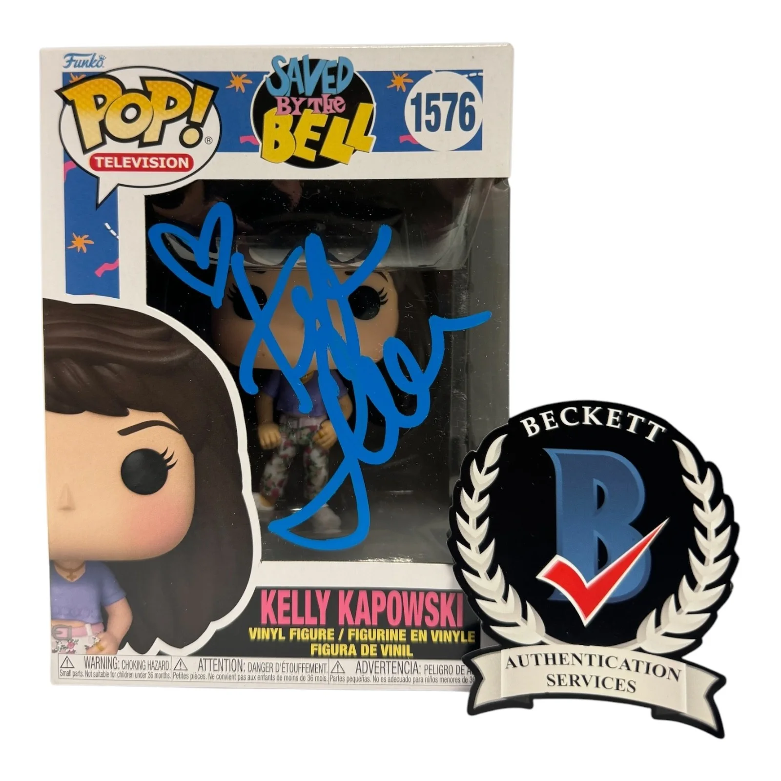 Tiffani Thiessen — Tiffani Thiessen Signed Autograph Saved By the Bell Funko 1576 Beckett Bas Kelly
