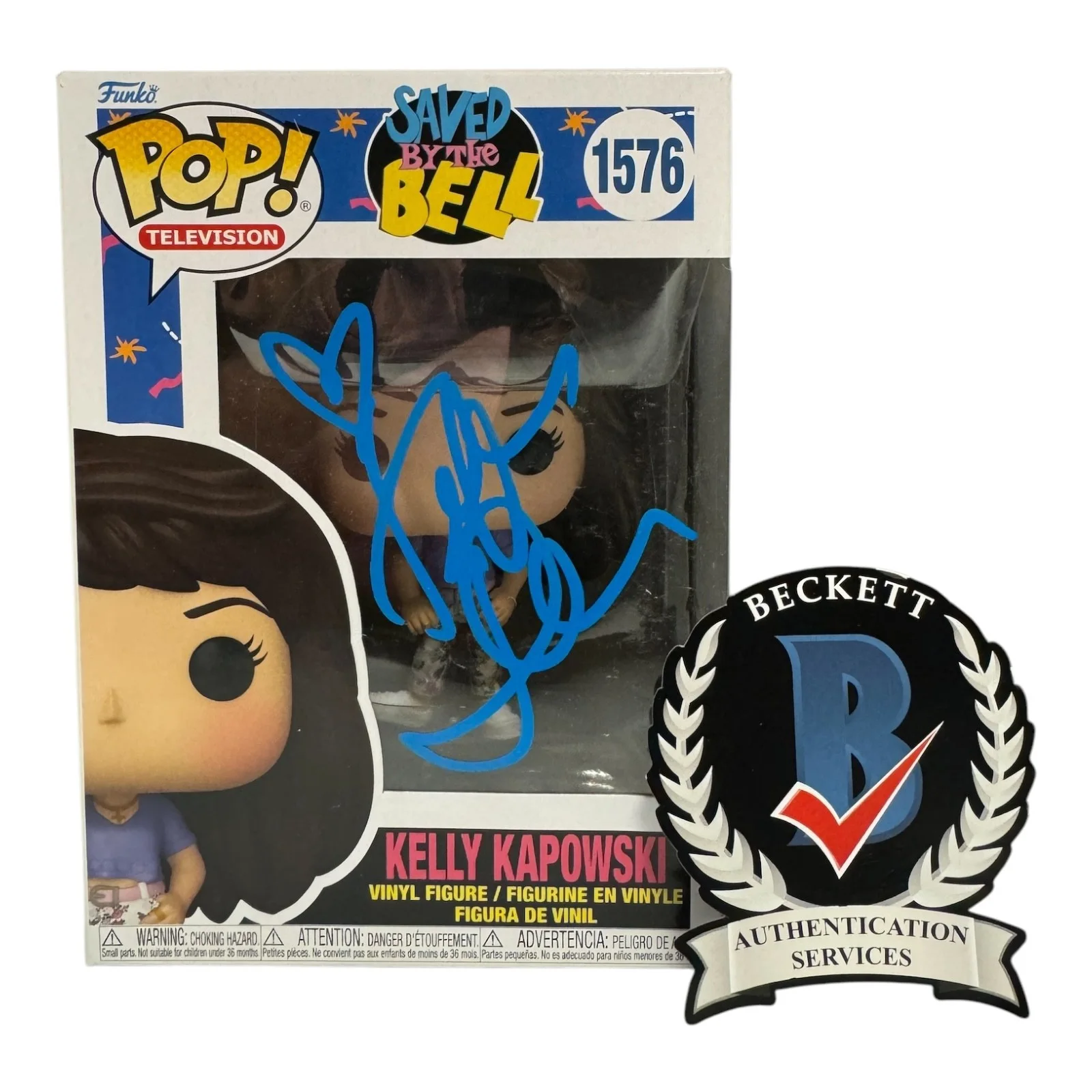 Tiffani Thiessen — Tiffani Thiessen Signed Autograph Saved By the Bell Funko 1576 Beckett Bas Kelly